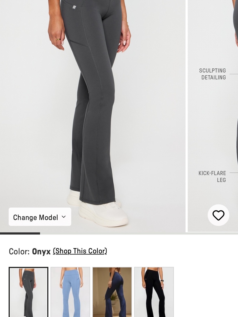 Fabletics Onyx Sculpting Kick-Flare Pants